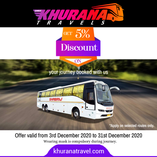 Online Bus Ticket Booking, Book Bus Tickets Khurana Travels